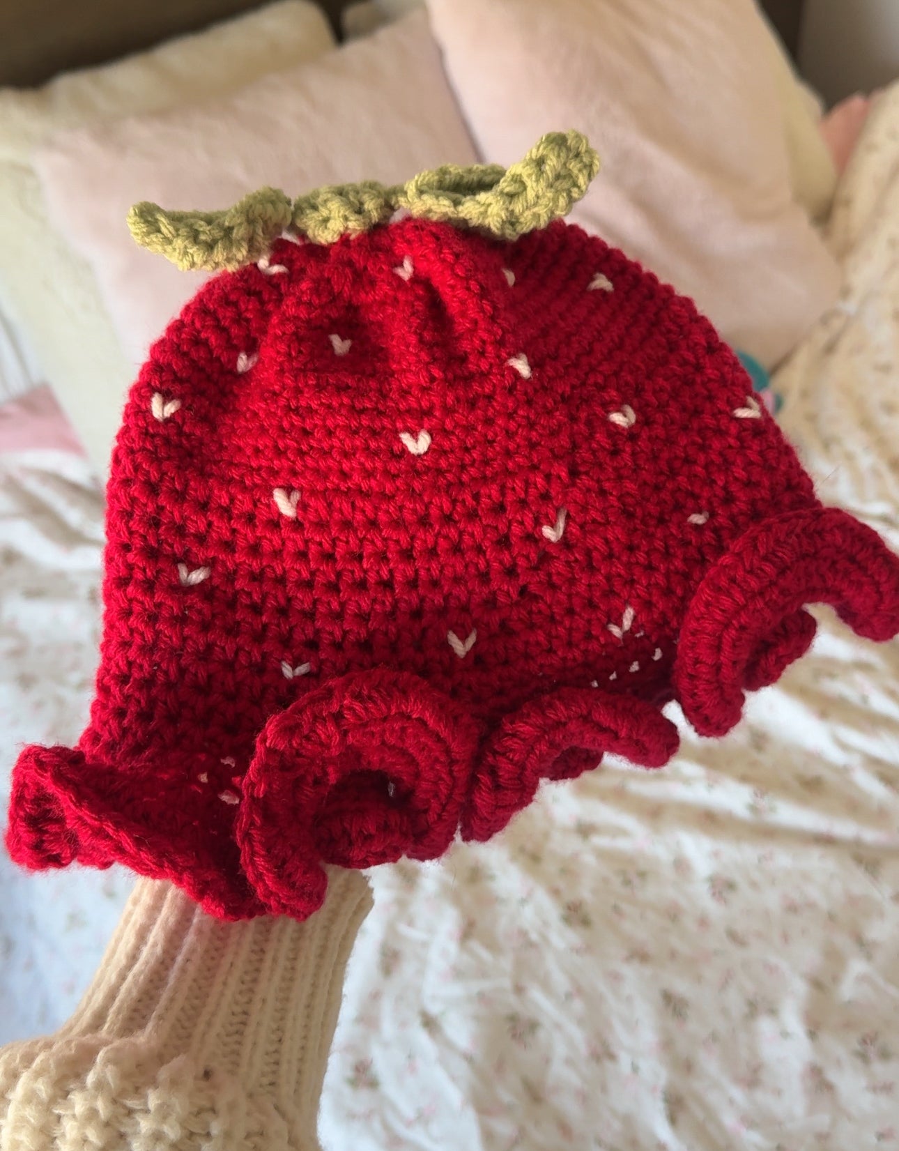 Strawberry Crochet Bucket Hat